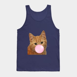 Bubble Gum Cat Tank Top